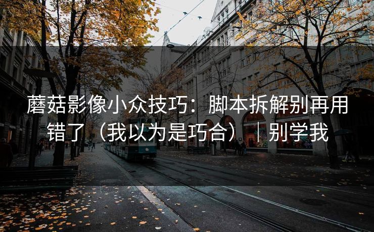 蘑菇影像小众技巧:脚本拆解别再用错了(我以为是巧合)|别学我 蘑菇影像小众技巧:脚本拆解别再用错了(我以为是巧合)|别学我